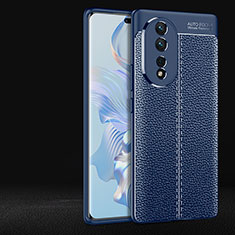 Funda Silicona Goma de Cuero Carcasa para Huawei Honor 80 5G Azul