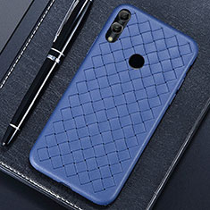 Funda Silicona Goma de Cuero Carcasa para Huawei Honor V10 Lite Azul