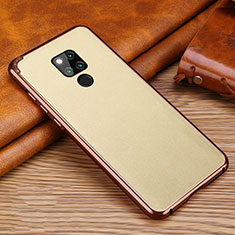 Funda Silicona Goma de Cuero Carcasa para Huawei Mate 20 X 5G Oro