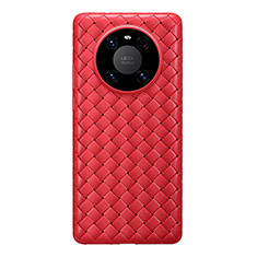Funda Silicona Goma de Cuero Carcasa para Huawei Mate 40E 5G Rojo