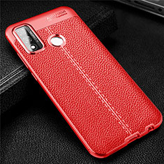 Funda Silicona Goma de Cuero Carcasa para Huawei Nova Lite 3 Plus Rojo