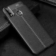 Funda Silicona Goma de Cuero Carcasa para Huawei Y8s Negro