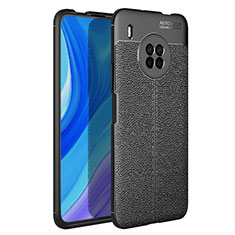 Funda Silicona Goma de Cuero Carcasa para Huawei Y9a Negro