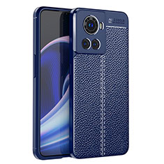 Funda Silicona Goma de Cuero Carcasa para OnePlus 10R 5G Azul