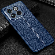 Funda Silicona Goma de Cuero Carcasa para OnePlus 10T 5G Azul