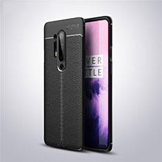 Funda Silicona Goma de Cuero Carcasa para OnePlus 8 Pro Negro