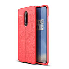 Funda Silicona Goma de Cuero Carcasa para OnePlus 8 Rojo