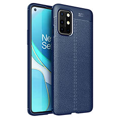 Funda Silicona Goma de Cuero Carcasa para OnePlus 8T 5G Azul