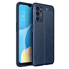 Funda Silicona Goma de Cuero Carcasa para Oppo A16 Azul