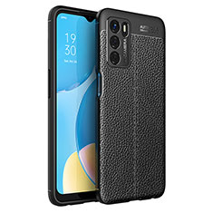 Funda Silicona Goma de Cuero Carcasa para Oppo A16s Negro