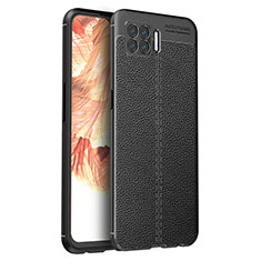 Funda Silicona Goma de Cuero Carcasa para Oppo A73 (2020) Negro