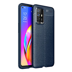 Funda Silicona Goma de Cuero Carcasa para Oppo A94 5G Azul