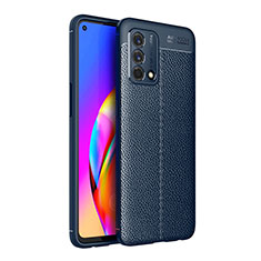 Funda Silicona Goma de Cuero Carcasa para Oppo F19 Azul