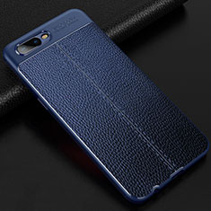 Funda Silicona Goma de Cuero Carcasa para Oppo R15X Azul