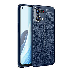 Funda Silicona Goma de Cuero Carcasa para Oppo Reno7 4G Azul