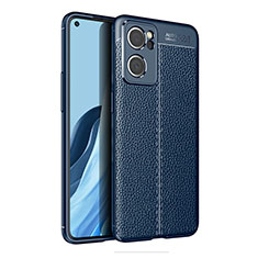 Funda Silicona Goma de Cuero Carcasa para Oppo Reno7 SE 5G Azul