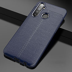 Funda Silicona Goma de Cuero Carcasa para Realme 5s Azul