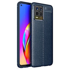 Funda Silicona Goma de Cuero Carcasa para Realme 8 4G Azul