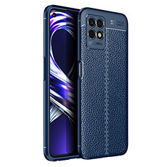 Funda Silicona Goma de Cuero Carcasa para Realme 8i Azul