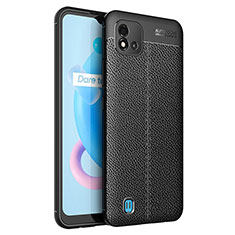 Funda Silicona Goma de Cuero Carcasa para Realme C20 Negro