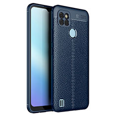 Funda Silicona Goma de Cuero Carcasa para Realme C25Y India Azul