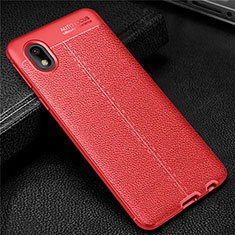 Funda Silicona Goma de Cuero Carcasa para Samsung Galaxy A01 Core Rojo