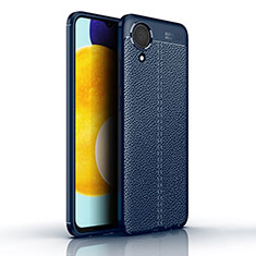 Funda Silicona Goma de Cuero Carcasa para Samsung Galaxy A03 Core Azul