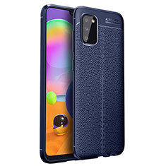 Funda Silicona Goma de Cuero Carcasa para Samsung Galaxy A03s Azul