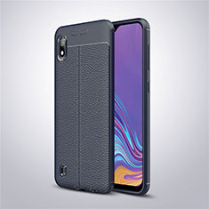 Funda Silicona Goma de Cuero Carcasa para Samsung Galaxy A10 Azul