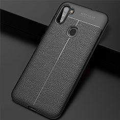 Funda Silicona Goma de Cuero Carcasa para Samsung Galaxy A11 Negro