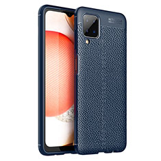 Funda Silicona Goma de Cuero Carcasa para Samsung Galaxy A12 5G Azul