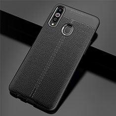 Funda Silicona Goma de Cuero Carcasa para Samsung Galaxy A20s Negro