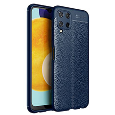 Funda Silicona Goma de Cuero Carcasa para Samsung Galaxy A22 4G Azul