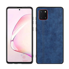 Funda Silicona Goma de Cuero Carcasa para Samsung Galaxy A81 Azul