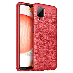 Funda Silicona Goma de Cuero Carcasa para Samsung Galaxy F12 Rojo