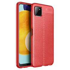Funda Silicona Goma de Cuero Carcasa para Samsung Galaxy F42 5G Rojo