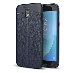 Funda Silicona Goma de Cuero Carcasa para Samsung Galaxy J5 (2017) Duos J530F Azul