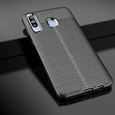 Funda Silicona Goma de Cuero Carcasa para Samsung Galaxy M40 Negro