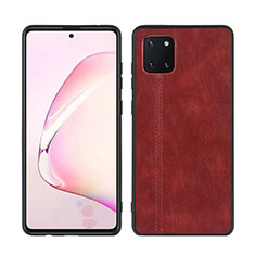 Funda Silicona Goma de Cuero Carcasa para Samsung Galaxy M60s Rojo Rosa