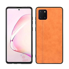 Funda Silicona Goma de Cuero Carcasa para Samsung Galaxy Note 10 Lite Naranja