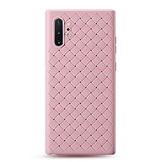 Funda Silicona Goma de Cuero Carcasa para Samsung Galaxy Note 10 Plus Oro Rosa