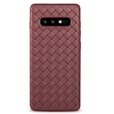 Funda Silicona Goma de Cuero Carcasa para Samsung Galaxy S10e Marron