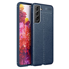 Funda Silicona Goma de Cuero Carcasa para Samsung Galaxy S22 Plus 5G Azul