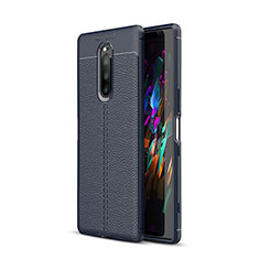 Funda Silicona Goma de Cuero Carcasa para Sony Xperia 1 Azul