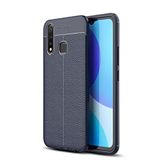 Funda Silicona Goma de Cuero Carcasa para Vivo iQOO U3 4G Azul