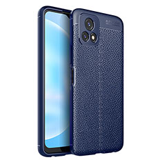 Funda Silicona Goma de Cuero Carcasa para Vivo iQOO U3 5G Azul