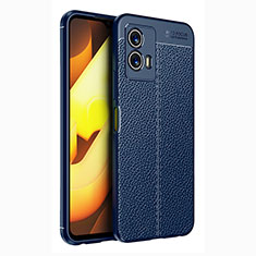 Funda Silicona Goma de Cuero Carcasa para Vivo iQOO U5 5G Azul