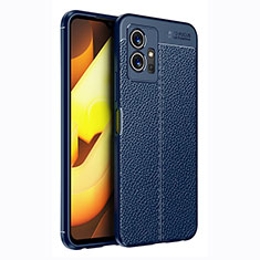 Funda Silicona Goma de Cuero Carcasa para Vivo iQOO Z6 5G Azul