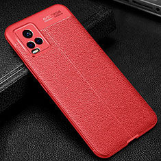 Funda Silicona Goma de Cuero Carcasa para Vivo V20 Pro 5G Rojo