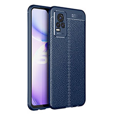 Funda Silicona Goma de Cuero Carcasa para Vivo V21e 4G Azul